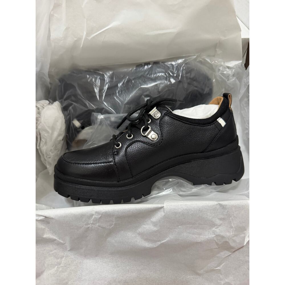 New linea Paolo Rielo black lug shoes sz 5 1/2 - Picture 2 of 5